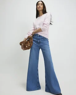 Pink Long Sleeve Knitted Top