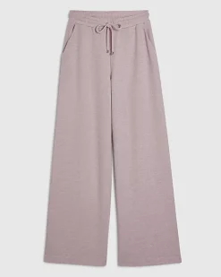 Pink Metallic Drawstring Wide Leg Trousers