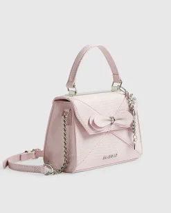 Pink Mini Bow Front Charm Tote Bag