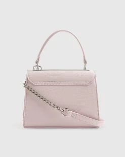 Pink Mini Bow Front Charm Tote Bag