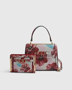 Pink Mini Floral Charm Tote Bundle Bag