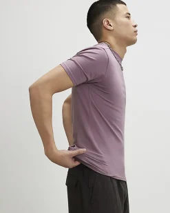 Pink Muscle Fit Lightweight Stretch T-Shirt
