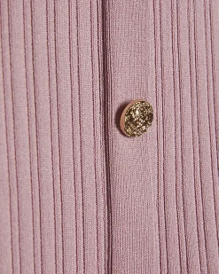 Pink Peplum Ribbed Knitted Top