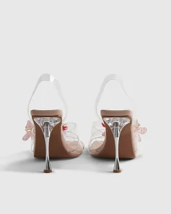 Pink Perspex Flower Heels