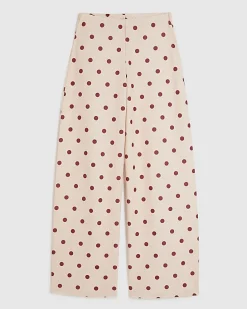 Pink Polka Dot Wide Leg Trousers