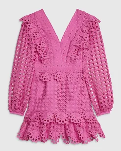 Pink Premium Lace Mini Dress
