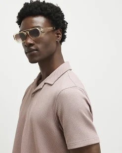Pink Regular Fit Revere Shirt