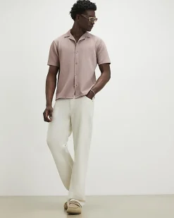 Pink Regular Fit Revere Shirt