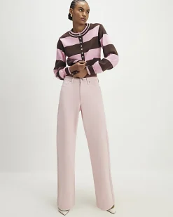 Pink Relaxed Straight Jeans