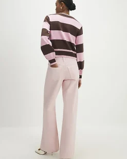 Pink Relaxed Straight Jeans