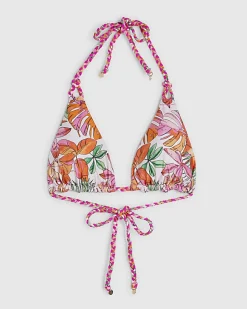 Pink Reversible Triangle Bikini Top