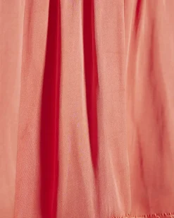 Pink Satin Lace Trim Cami