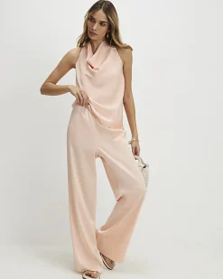 Pink Satin Trousers