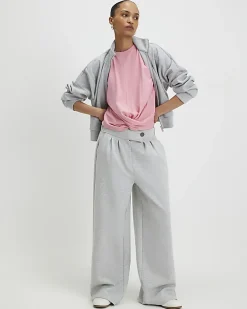 Pink Short Sleeve Twist Front T-shirt