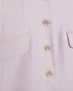 Pink Sleeveless Button Mini Dress