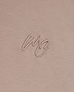 Pink Slim Fit Embroidered Crew Neck T-Shirt