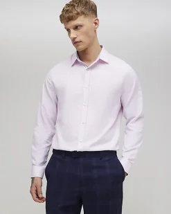 Pink Slim Fit Premium Long Sleeve Shirt