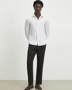 Pink Slim Fit Stripe Formal Shirt