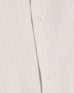 Pink Slim Fit Stripe Formal Shirt