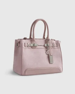 Pink Soft Lock Front Tote Bag
