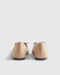 Pink Square Toe Flat Ballet Pumps