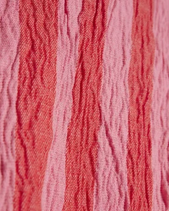 Pink Striped Scarf Top