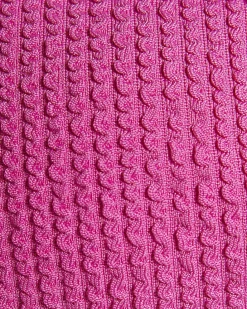 Pink Textured Cami Bikini Top