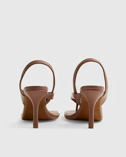 Pink Toe Thong Heeled Sandals
