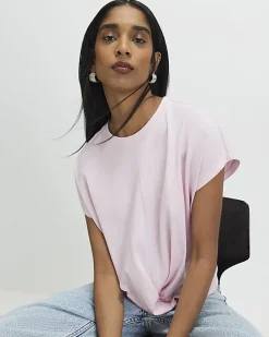 Pink Twist Front T-Shirt
