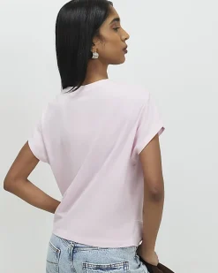 Pink Twist Front T-Shirt