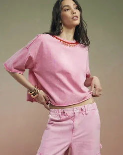 Pink Year Zero Embellished T-Shirt