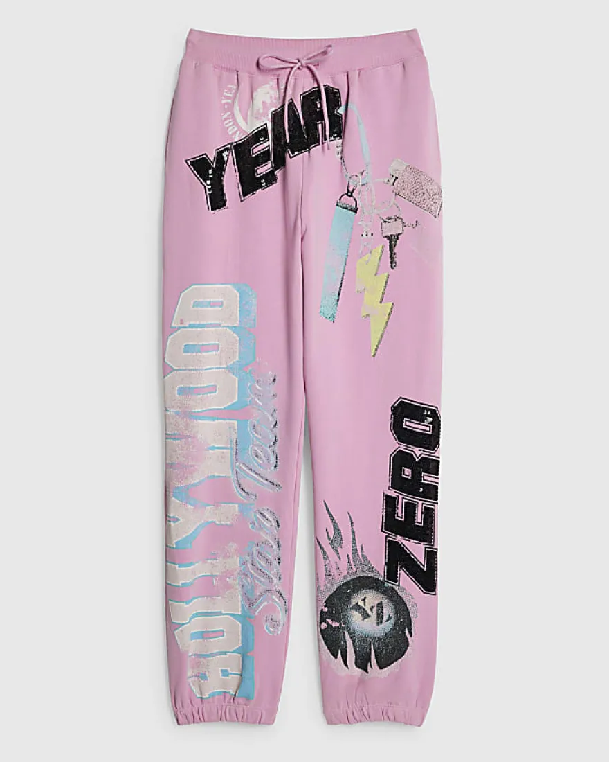 Pink Year Zero Graphic Joggers
