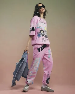 Pink Year Zero Graphic Joggers