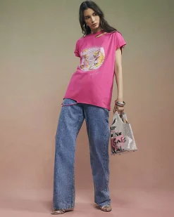 Pink Year Zero Tiger Boyfriend Fit T-Shirt