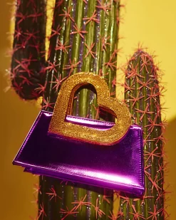 Purple Heart Handle Bag