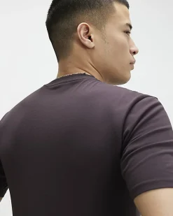 Purple Muscle Fit Lightweight Stretch T-Shirt