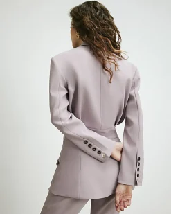 Purple RI Studio Cinch Waist Blazer