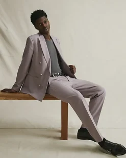 Purple Slim Fit Suit Trousers