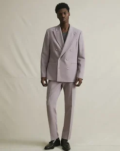 Purple Slim Fit Suit Trousers