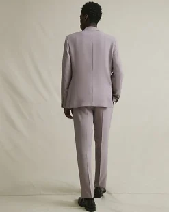 Purple Slim Fit Suit Trousers