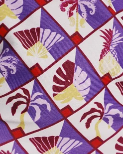 Purple Structured Pineapple Bikini Top