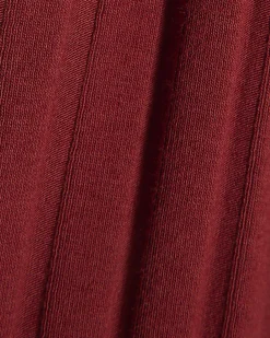 Red Cotton Ribbed Tank Top