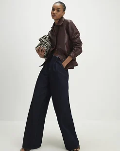 Red Leather Overshirt
