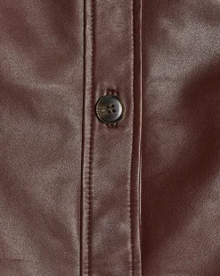 Red Leather Overshirt
