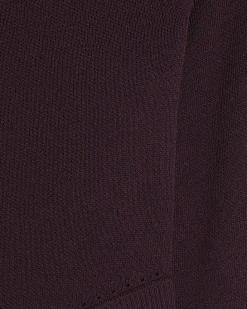 Red Linen Blend Asymmetric Knit Jumper