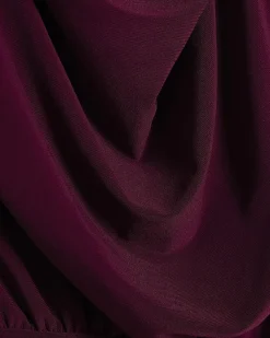Red Metal Trim Cowl Neck Jumpsuit