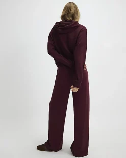 Red Premium High Waisted Wide Leg Joggers
