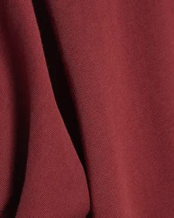 Red Ruched Sleeve T-Shirt
