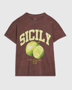 Red Sicily Boyfriend T-Shirt