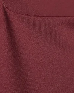 Red Square Neck Fitted Top